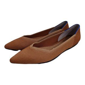 New Rothy's Size 10 The Point Fawn Brown Washable Pointed Fabric Ballet Flat